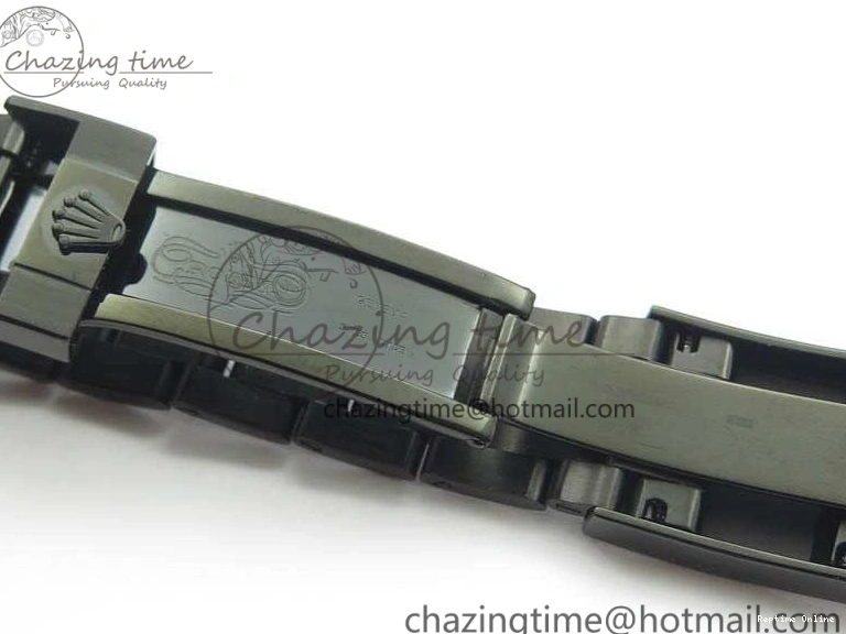 0415 Modern Daytona Kravitz YG DLC BP Maker Best Edition Black Dial On DLC Bracelet A4130 (Free Leather Strap) 3572